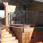Custom Finish on Railing, New Construction Exterior (North Country Builders), Whitefish MT, 